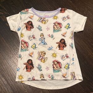 Disney Kids Short Sleeve Tee - White with Multicolor Characters